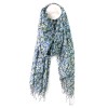 POM : Teal Blue Mix Ditsy Floral Scarf