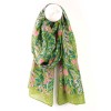 POM : Recycled Lime Green Floral Vines Scarf