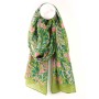 POM : Recycled Lime Green Floral Vines Scarf
