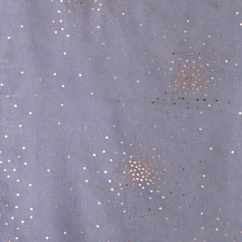 POM : Dove Metallic Grey Speckle Foil Print Scarf