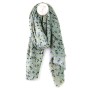POM : Pale Mint Green Ditsy Print Recycled Scarf