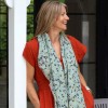 POM : Pale Mint Green Ditsy Print Recycled Scarf