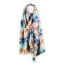 POM : Blue / Beige Mix Triangle / Diamond Pattern Scarf