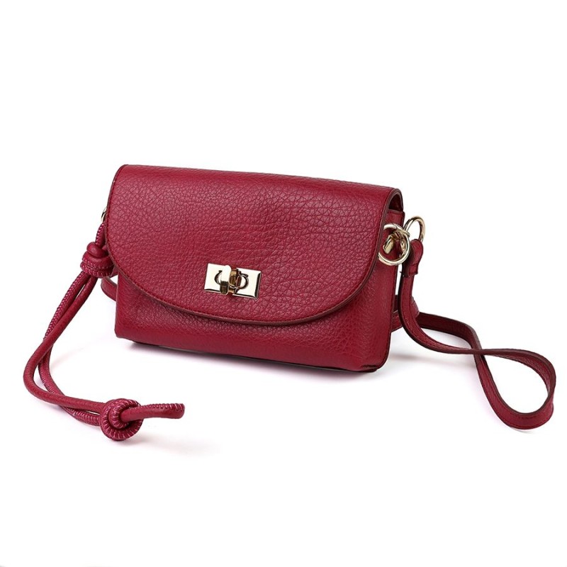 POM : Deep Red Multiway Phone / Mini Bag