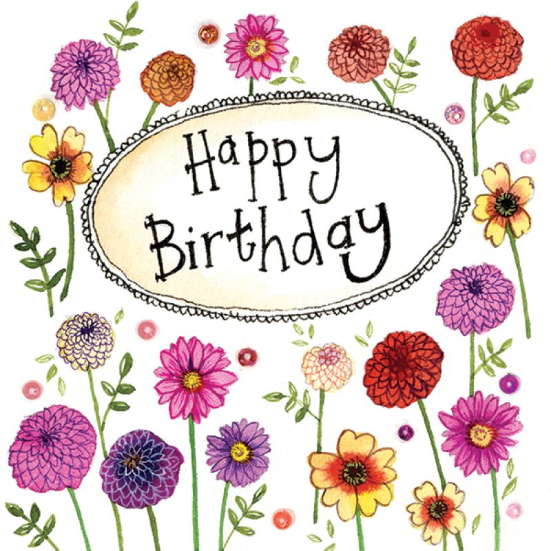 ALEX CLARK: CARD - BIRTHDAY FLOWERS