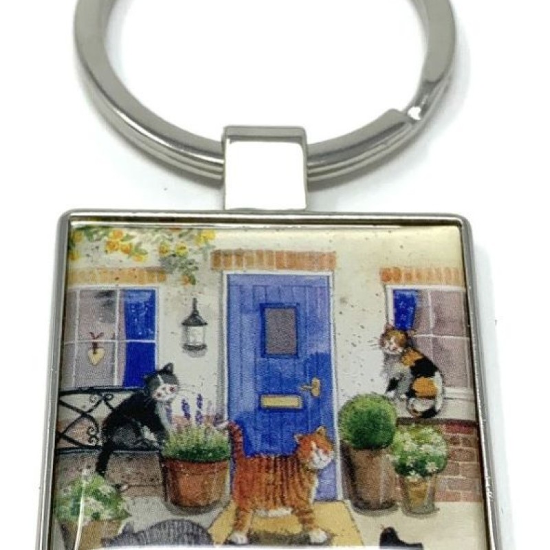 ALEX CLARK: KEY RING - FRIENDLY FELINES