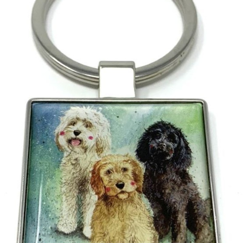 ALEX CLARK: KEY RING - COCKAPOOS