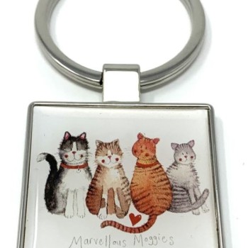 ALEX CLARK: KEY RING - MARVELLOUS MOGGIES