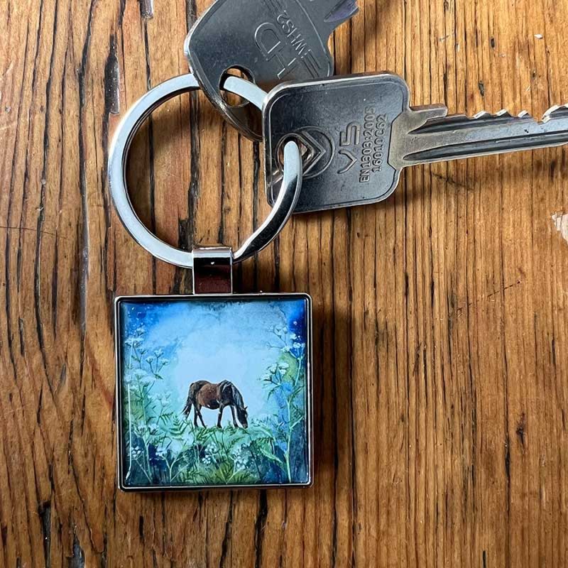 ALEX CLARK: KEY RING - HORSE