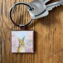 ALEX CLARK: KEY RING - RABBIT & DAISIES