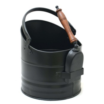 CASTLE LIVING COAL BUCKET & SHOVEL BLACK