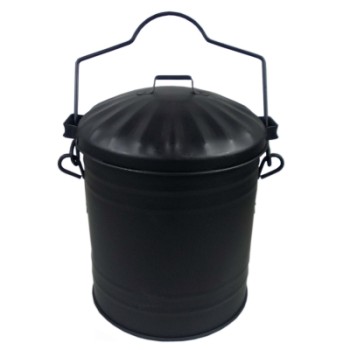 CASTLE LIVING METAL ASH BUCKET & LID