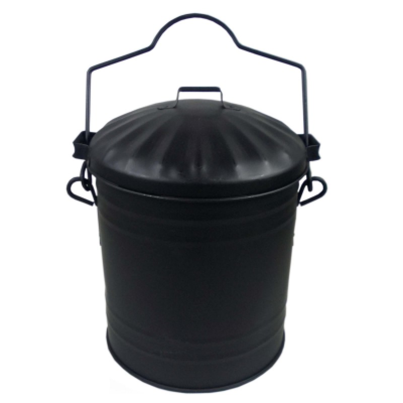 CASTLE LIVING METAL ASH BUCKET & LID