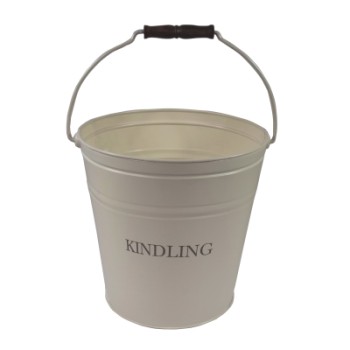 CASTLE LIVING IVORY KINDLING BUCKET