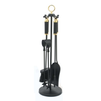 CASTLE LIVING COLUMN 5 PIECE COMPANION SET BLACK
