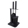 CASTLE LIVING UPRIGHT HEARTH TIDY BLACK