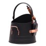 CASTLE LIVING COAL BUCKET & SHOVEL BLK & ANT COP