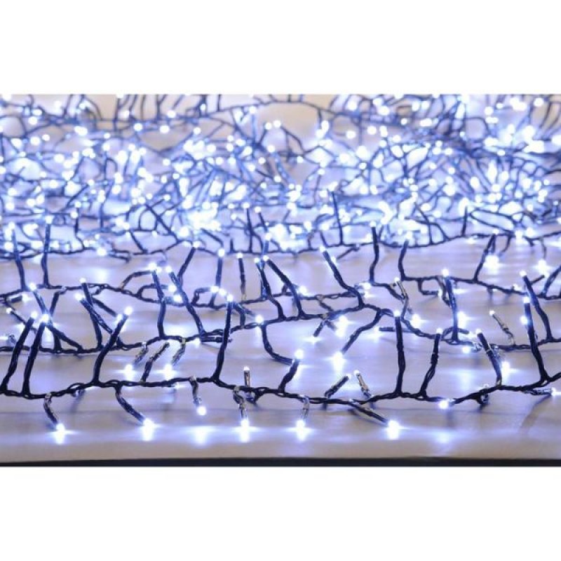 UH XMAS LIGHTS : 1000 CLUSTER LIGHT MULTI FUNCTION WHITE