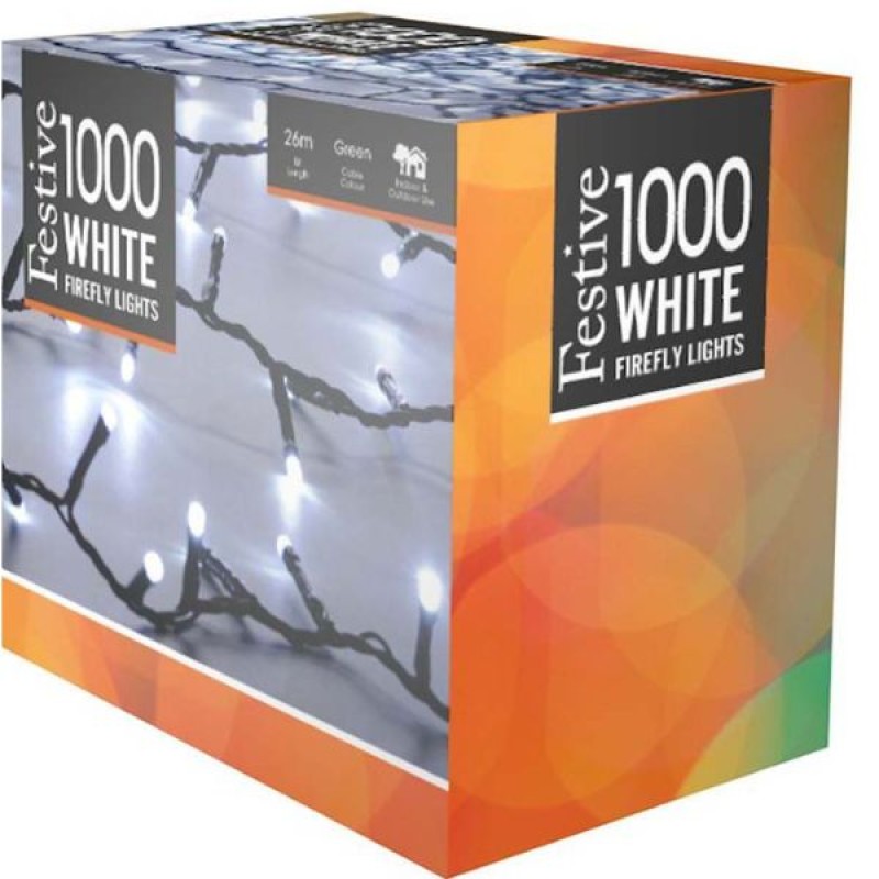 XMAS LIGHTS : 1000 WHITE FIREFLY