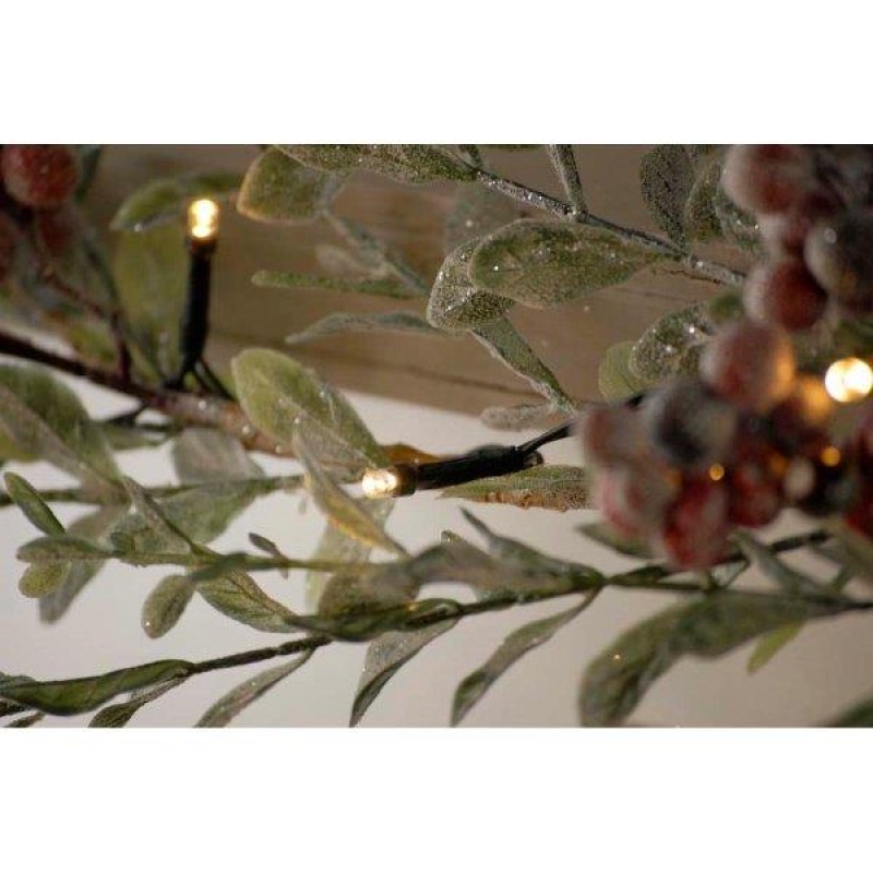 XMAS LIGHTS : 50 BO LED TIMER STRING - WW