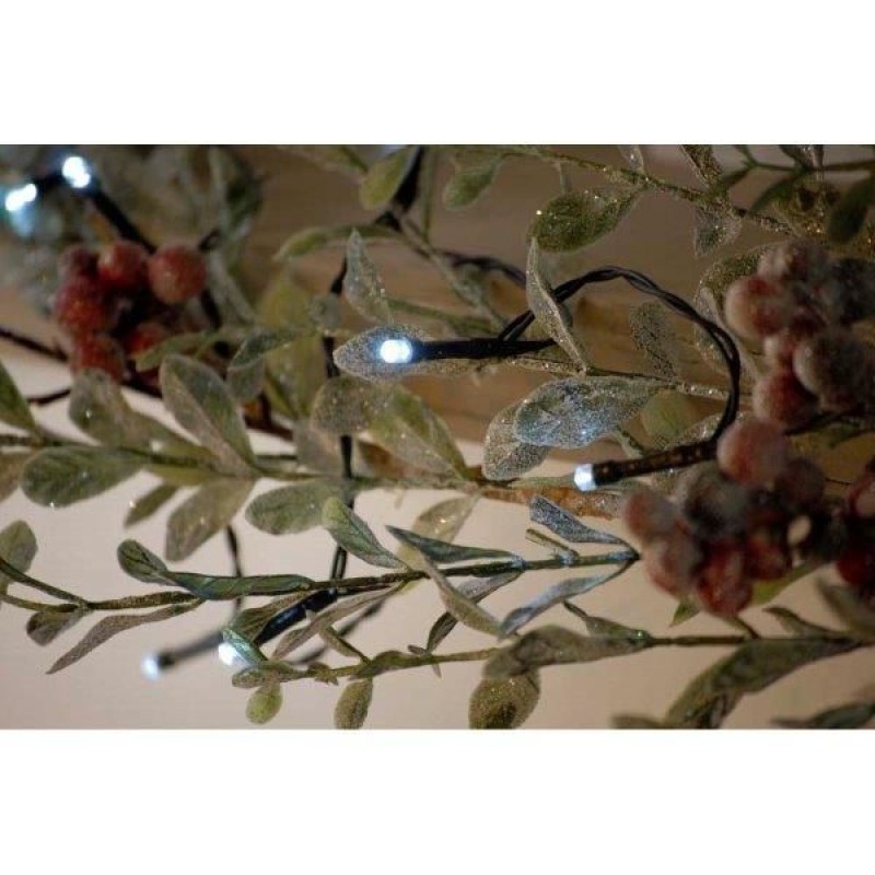 XMAS LIGHTS : 50 BO LED TIMER STRING WHITE