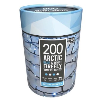 XMAS LIGHTS : 200 BO TIMER FIREFLY ARCTIC
