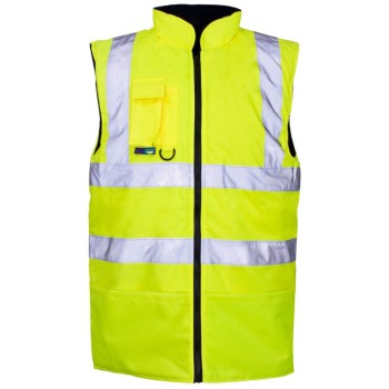 HI-VIS REVERSIBLE FLEECE-LINED BODYWARMER