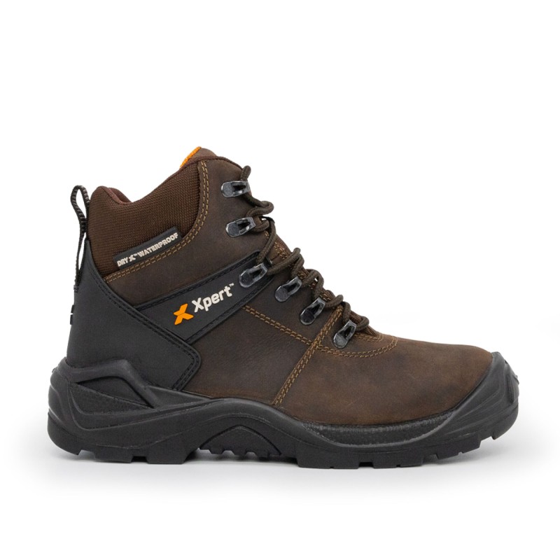 XPERT TYPHOON WATERPROOF SAFETY BOOT BROWN 