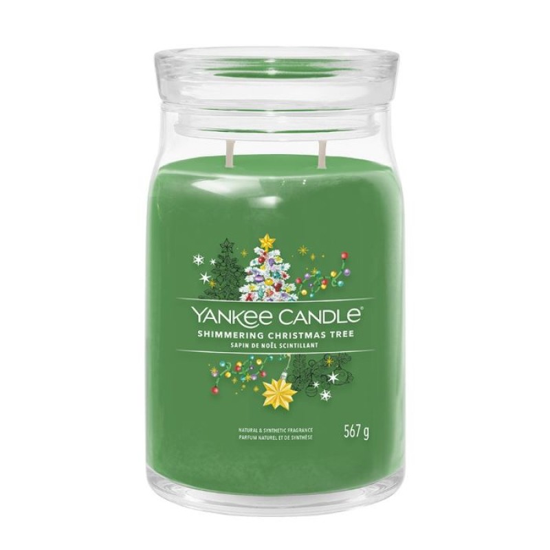 YANKEE : LARGE JAR - SHIMMERING CHRISTMAS TREE