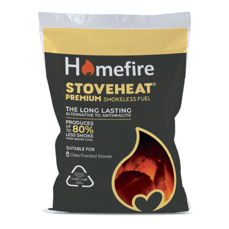 Smokeless Coal : Stoveheat 20kg - Black/Yellow Bag
