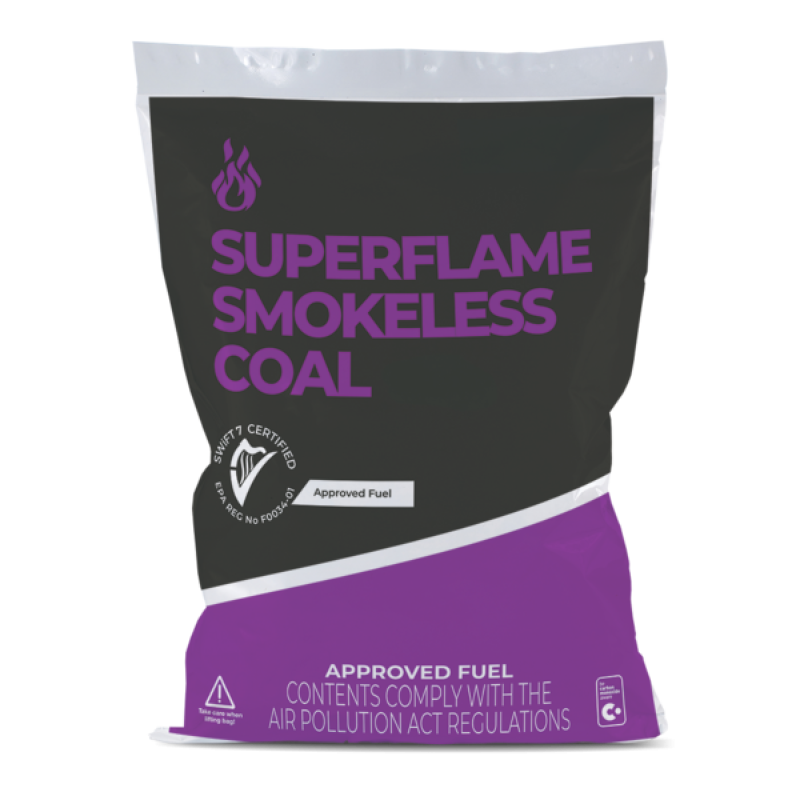 Smokeless Coal : Superflame 20kg - Black/Purple Bag