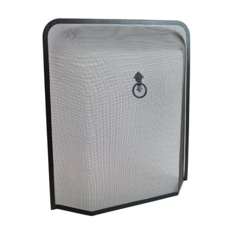 FIRESIDE ESSENTIALS : BASIC RECT FIREGUARD BLACK