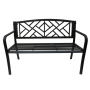 Garden Furniture Black Metal Bench