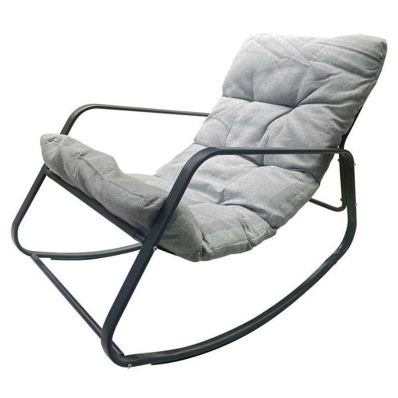Garden Furniture Rocking Lounge Chair - Grey 