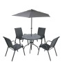 Garden Furniture AMORA 4 Seater Dining Set with Parasol