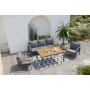 Garden Furniture VILA Dining Set with Sofa & 2 Chairs 