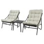 GARDEN FURNITURE SET 3PC BLACK FRAME