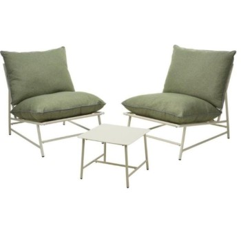 GARDEN FURNITURE STEEL 3PC - GREEN