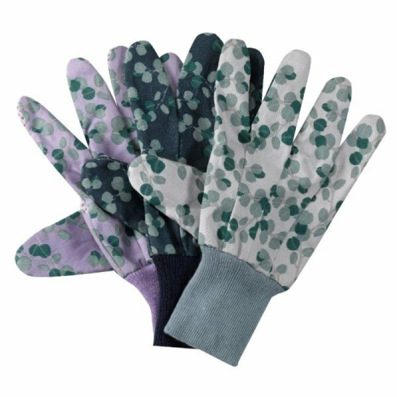 Cotton Grip Gloves Eucalyptus Triple Pack Size Medium