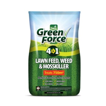 GREENFORCE  Lawn Weed, Feed & Moss Killer 750sq mt