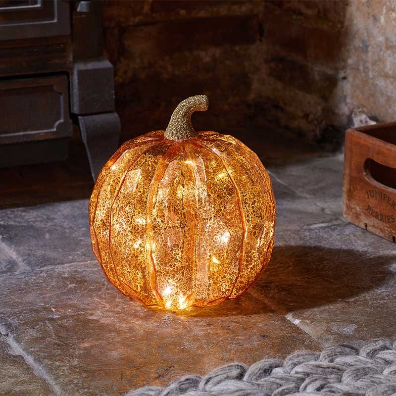 Inlit Golden Pumpkin - Large