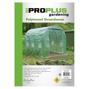 Polytunnel Greenhouse with Steel Frame D300 X H200 X W200CM