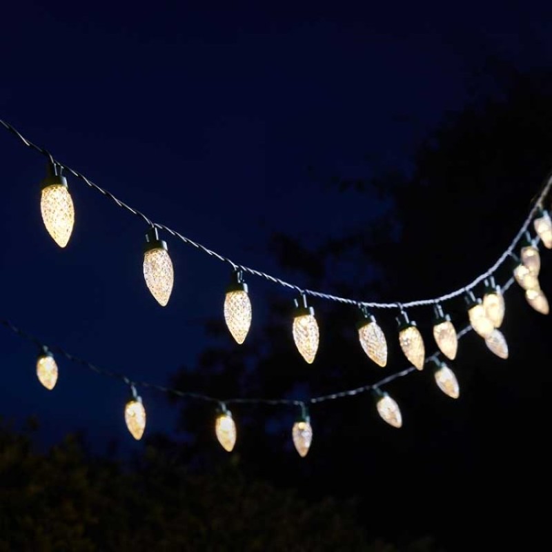 Multi Power Pine Cone Solar String Lights Set of 30