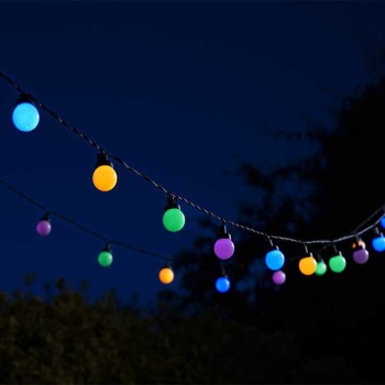 Multi Power Festoon Solar String Lights Set of 30