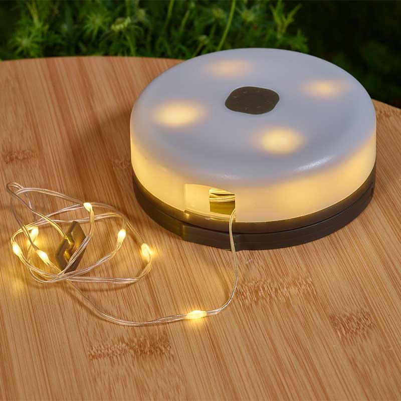 Portable Solar String Lights 10m, 100Leds Retractable 4in1