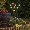 8-Stem GloGlobes - Warm White, Stake Solar Light