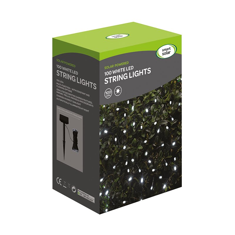100 Solar String LED Lights 