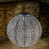 Solar Jumbo Damasque Lantern - Silver