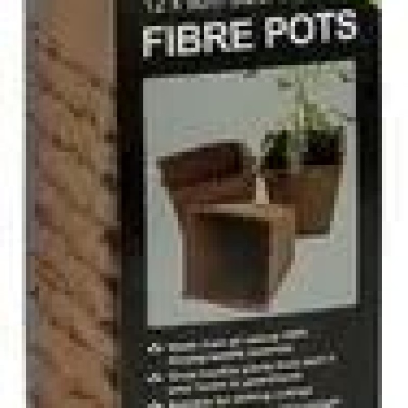 Square Fibre Pots 8cm 12pack