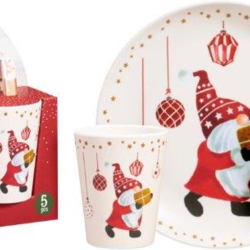 DINNER SET 5PCS MELAMMINE 